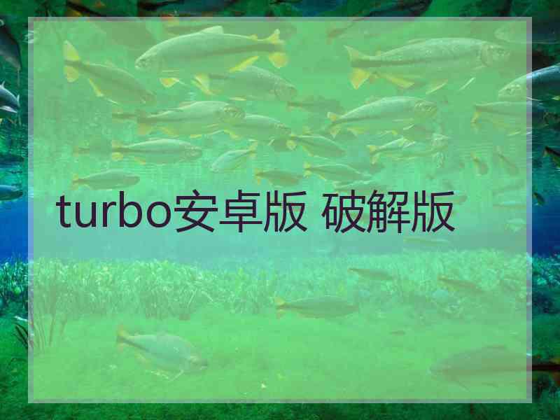 turbo安卓版 破解版