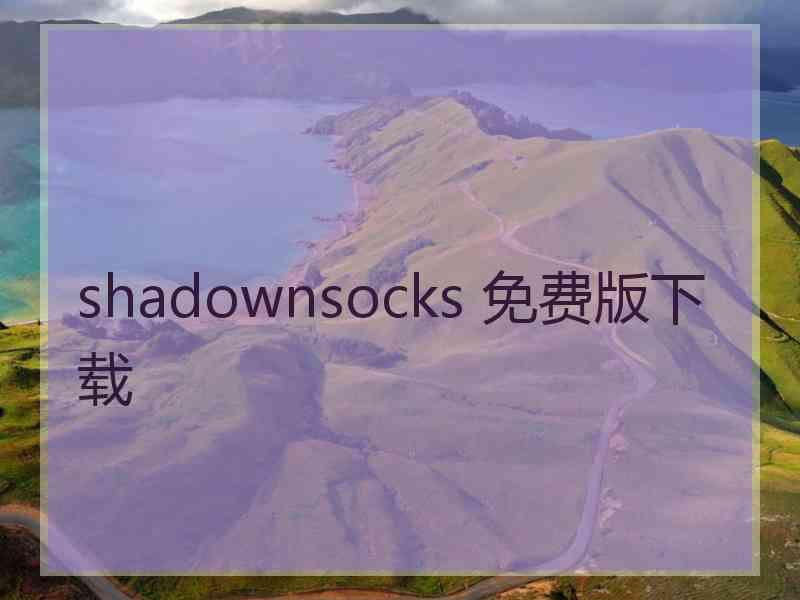 shadownsocks 免费版下载