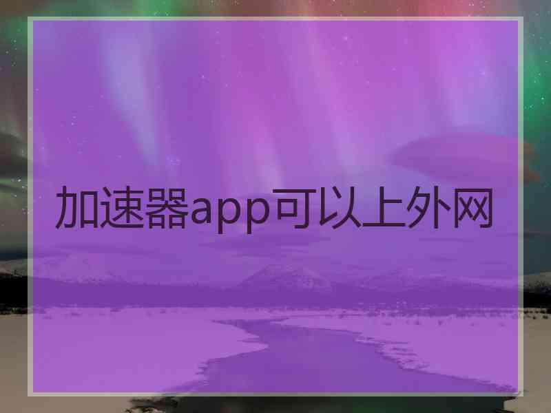 加速器app可以上外网