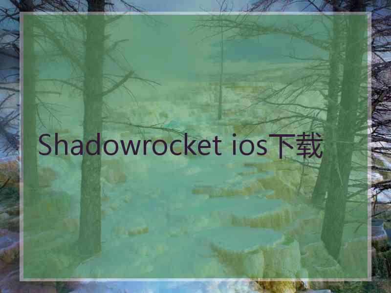 Shadowrocket ios下载