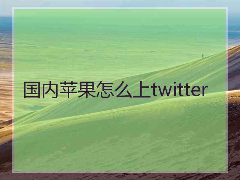 国内苹果怎么上twitter