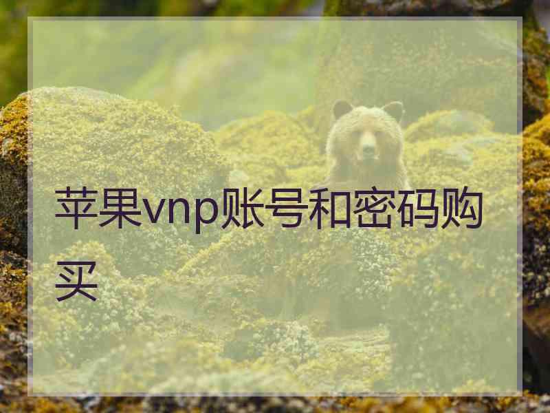 苹果vnp账号和密码购买