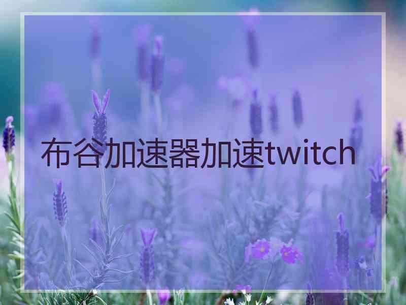 布谷加速器加速twitch