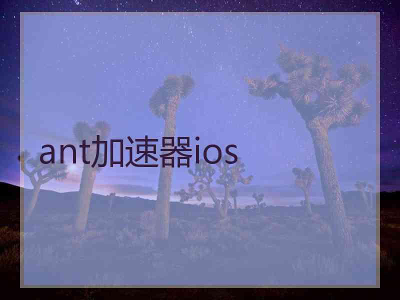 ant加速器ios