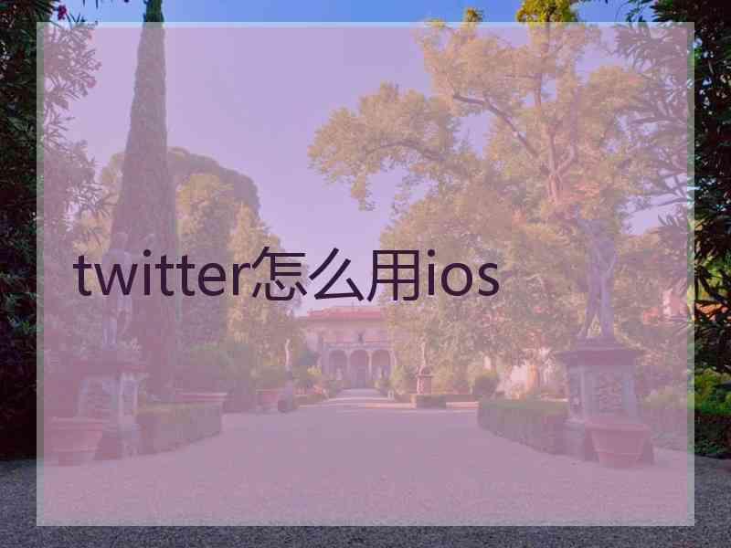 twitter怎么用ios