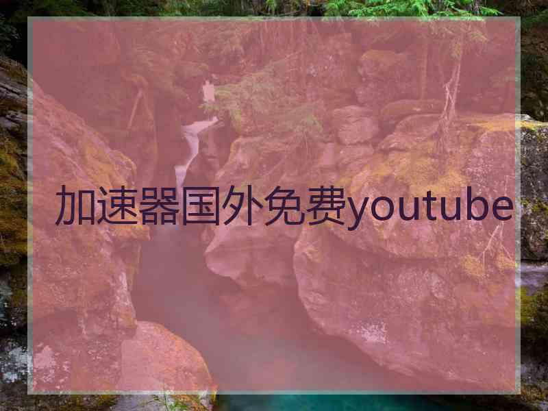 加速器国外免费youtube