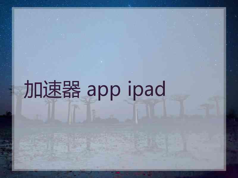 加速器 app ipad