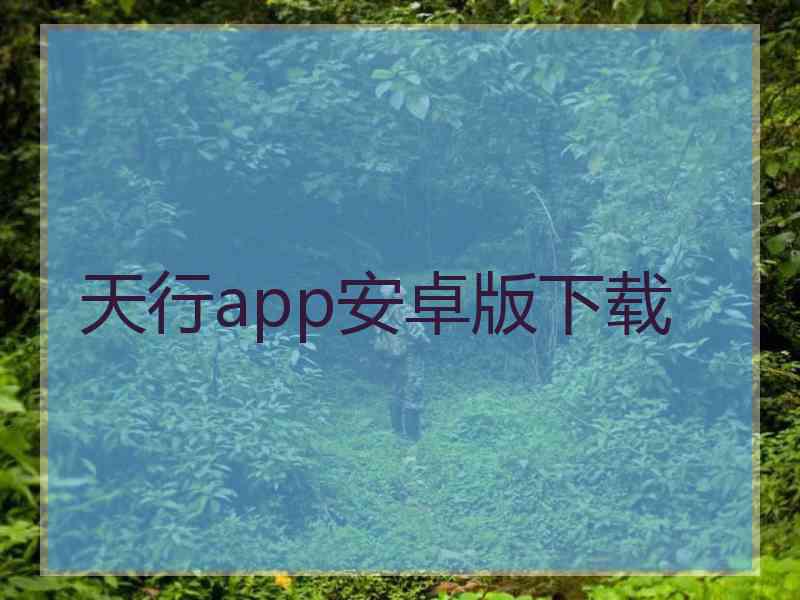 天行app安卓版下载