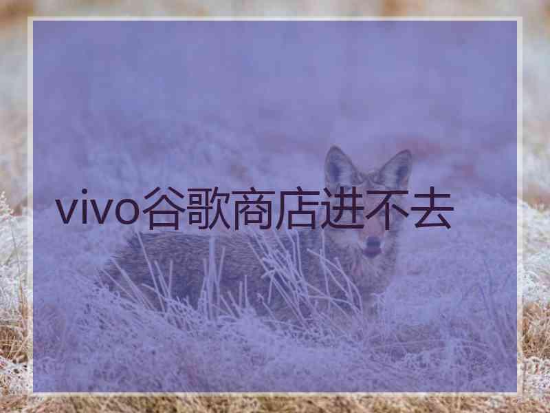 vivo谷歌商店进不去