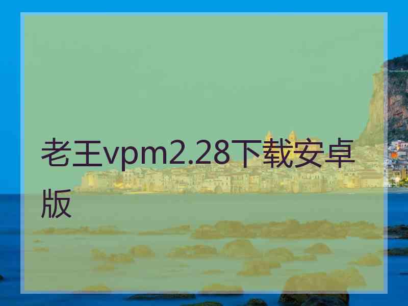 老王vpm2.28下载安卓版