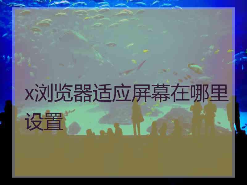 x浏览器适应屏幕在哪里设置