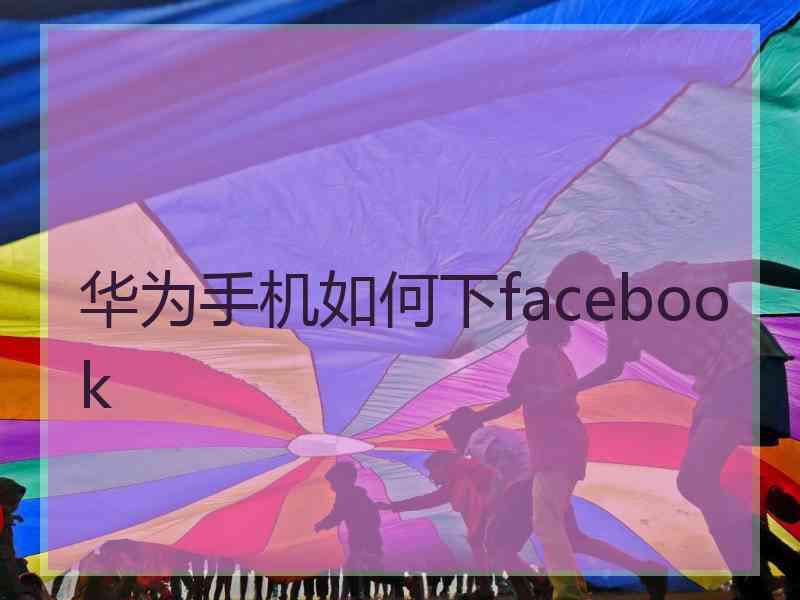 华为手机如何下facebook