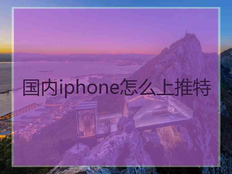 国内iphone怎么上推特