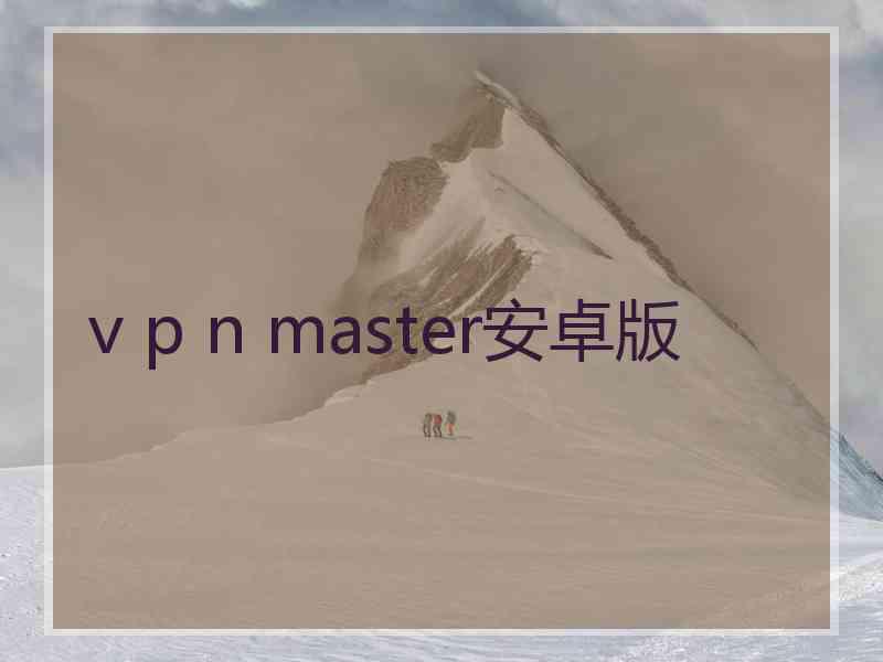 v p n master安卓版