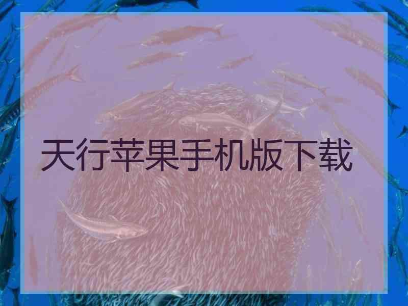 天行苹果手机版下载