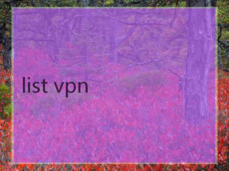 list vpn