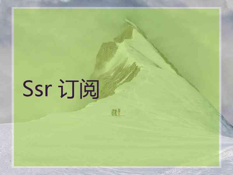 Ssr 订阅