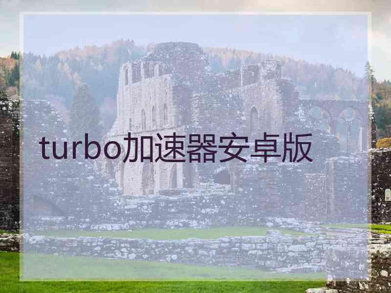 turbo加速器安卓版