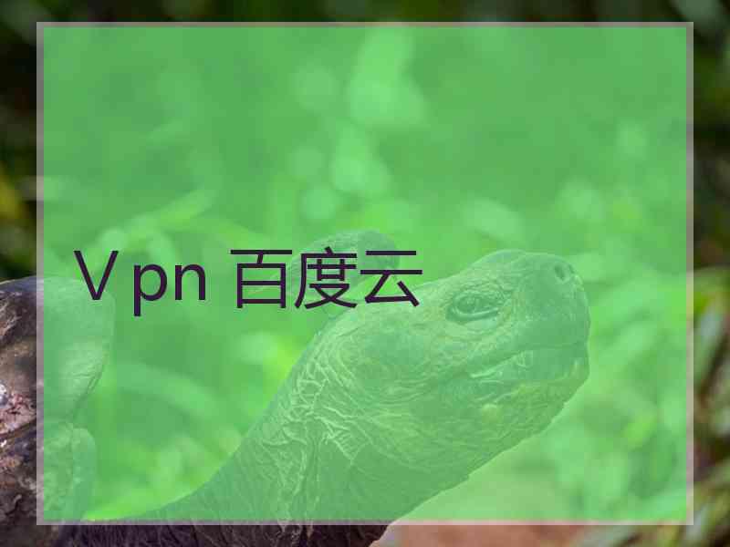 Ⅴpn 百度云