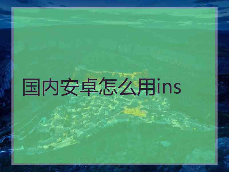 国内安卓怎么用ins