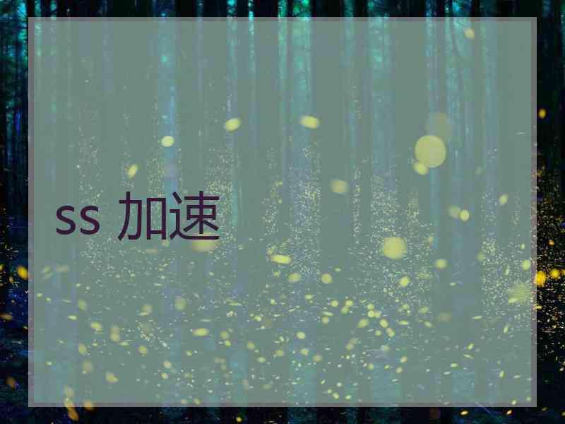 ss 加速