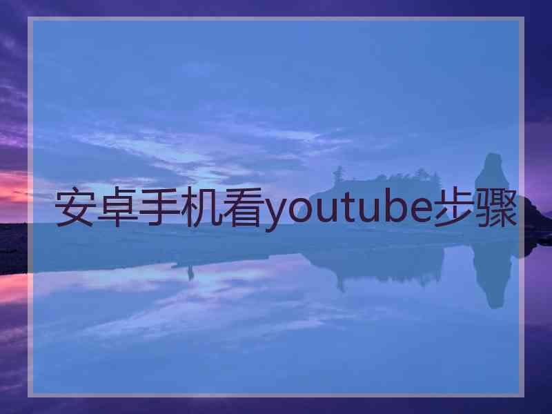 安卓手机看youtube步骤