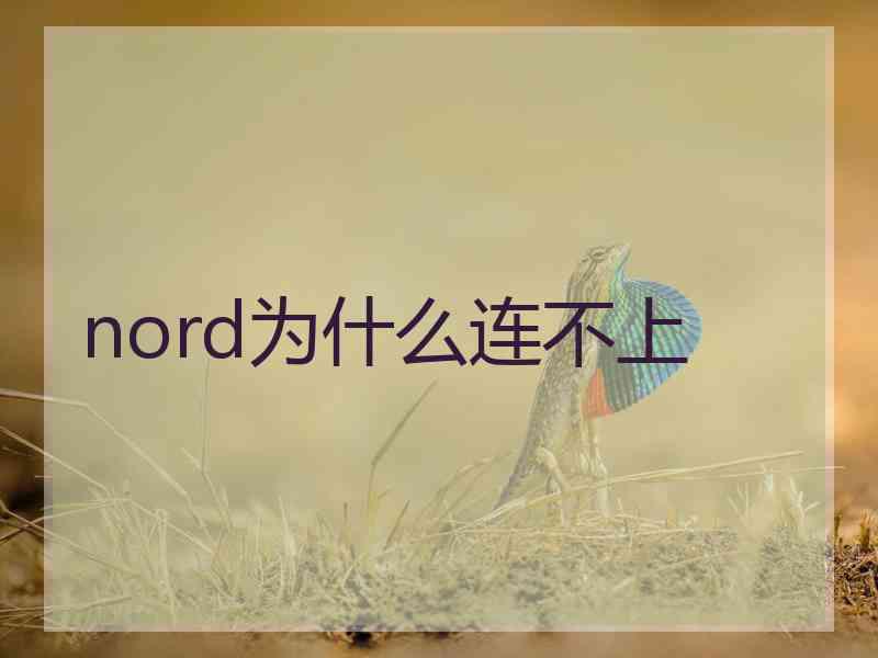 nord为什么连不上