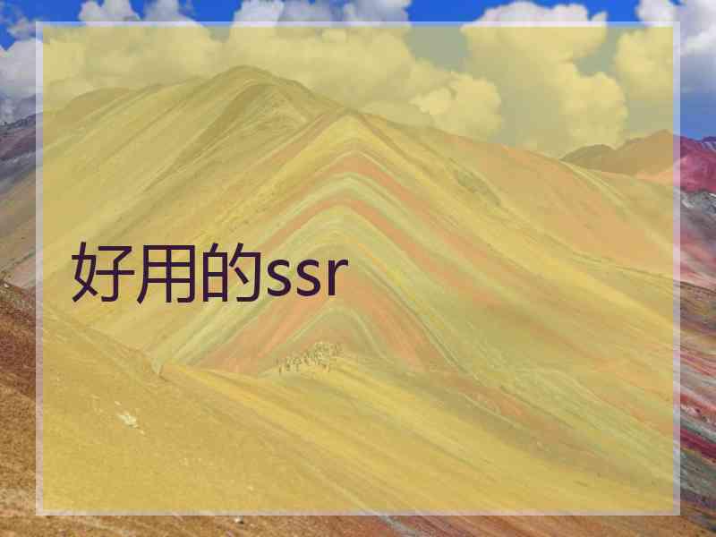 好用的ssr