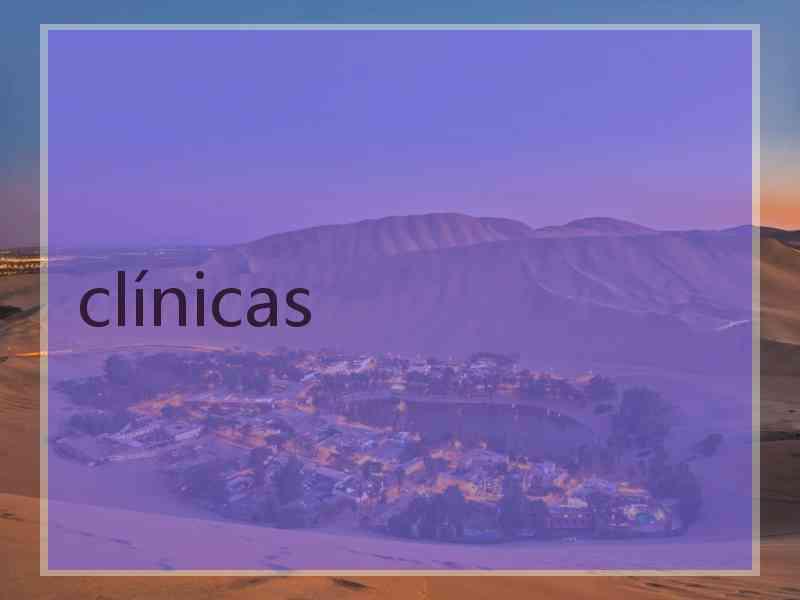 clínicas