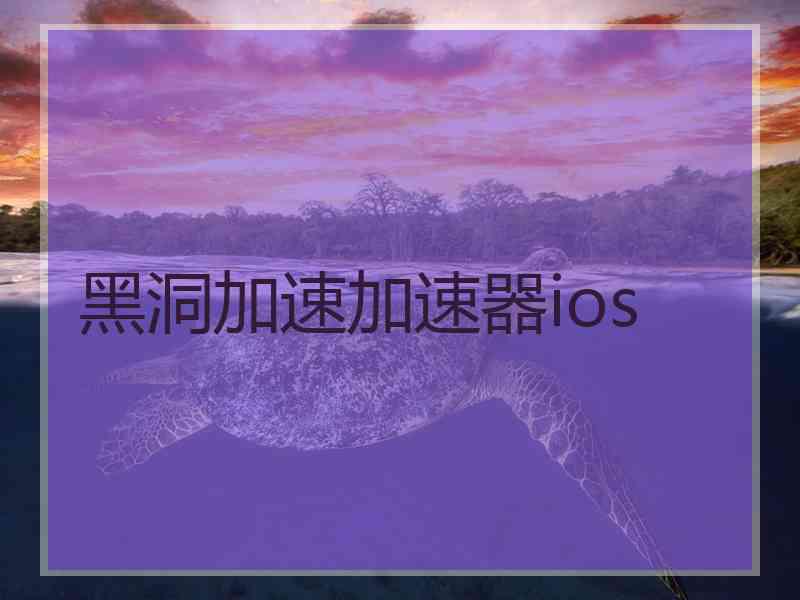 黑洞加速加速器ios