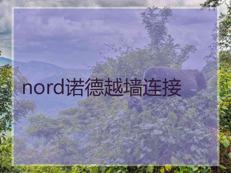 nord诺德越墙连接