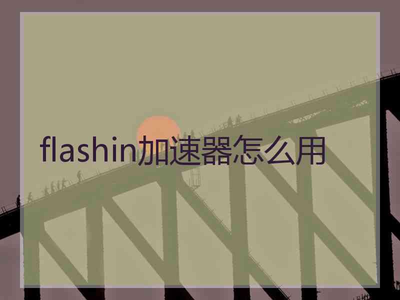 flashin加速器怎么用