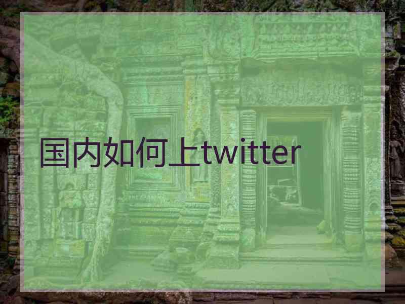 国内如何上twitter