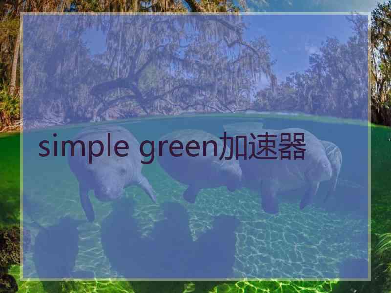 simple green加速器