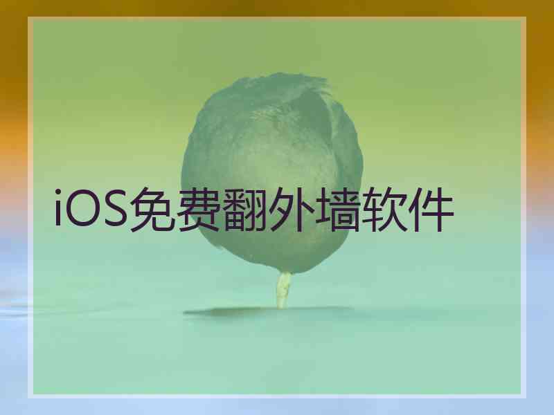 iOS免费翻外墙软件