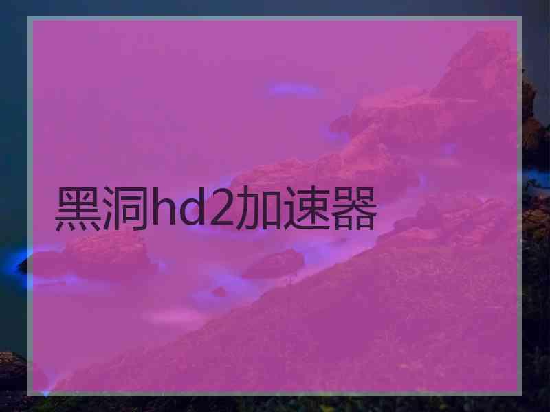 黑洞hd2加速器