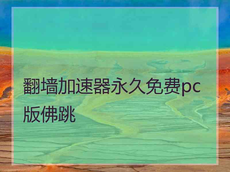 翻墙加速器永久免费pc版佛跳