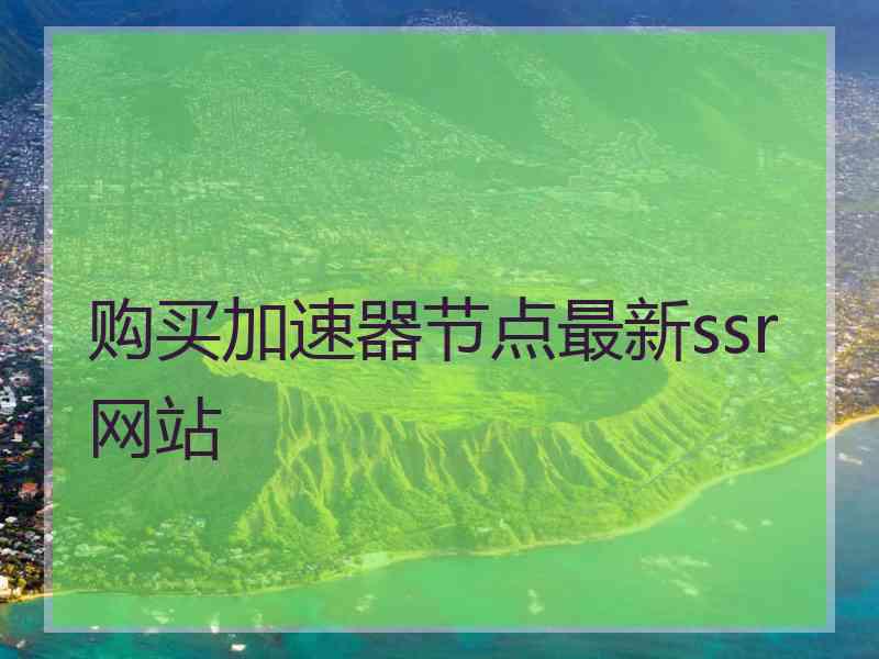 购买加速器节点最新ssr网站