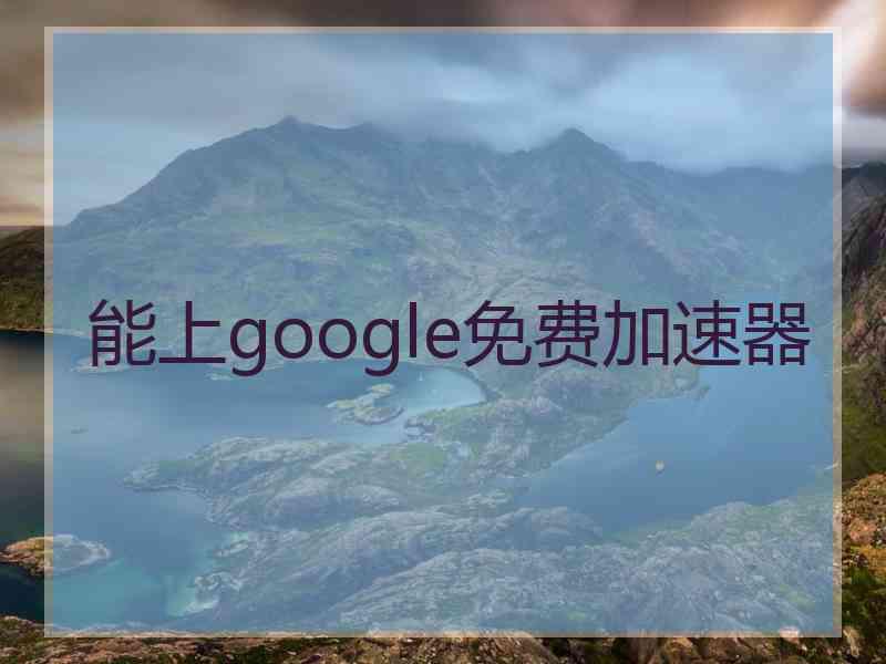 能上google免费加速器