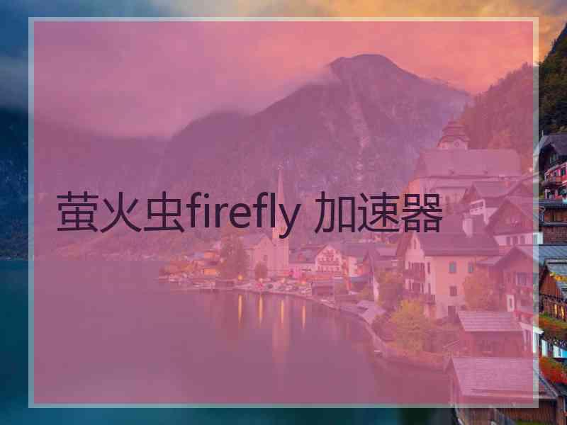 萤火虫firefly 加速器