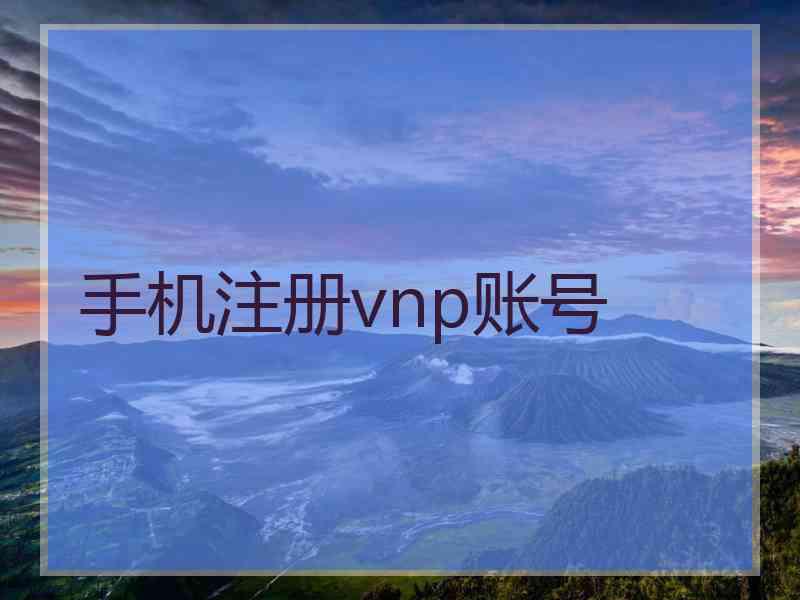 手机注册vnp账号