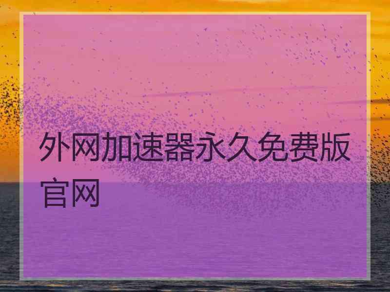 外网加速器永久免费版官网