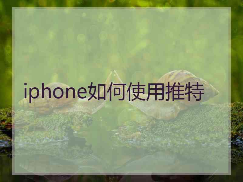 iphone如何使用推特