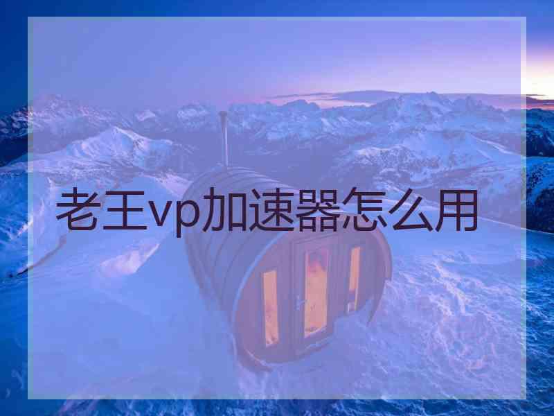 老王vp加速器怎么用