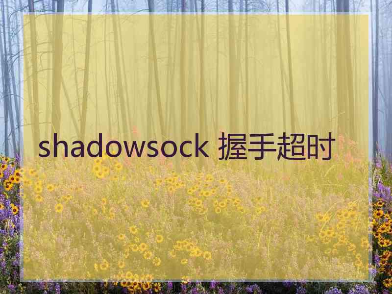 shadowsock 握手超时