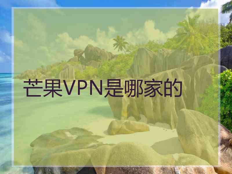 芒果VPN是哪家的