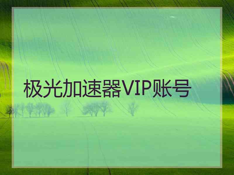 极光加速器VIP账号