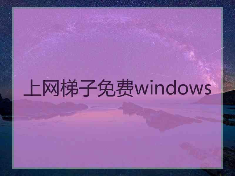 上网梯子免费windows