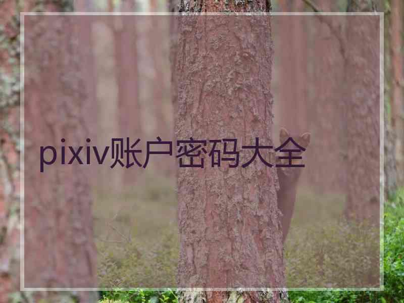 pixiv账户密码大全