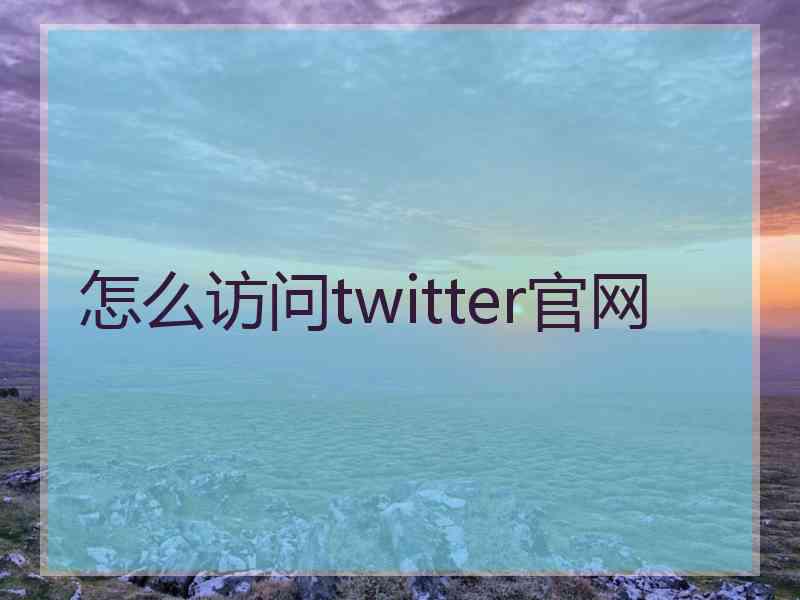 怎么访问twitter官网